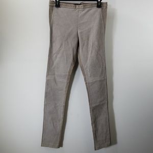 Andrew Marc Gray Pull Over Leather Pants Size 8